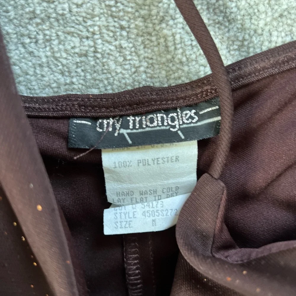 City Triangles 90’s Y2K Sparkly Brown Dress